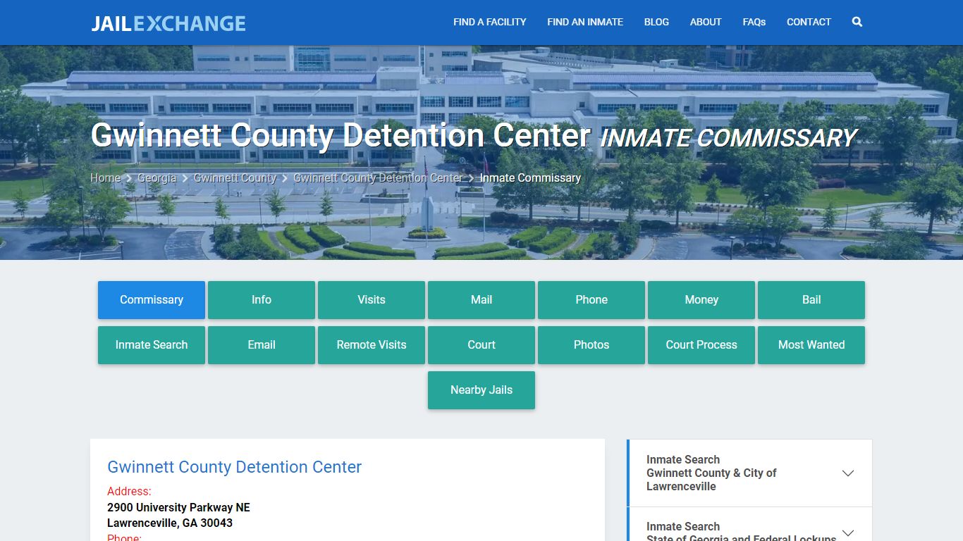 Gwinnett County Detention Center Inmate Commissary - Jail Exchange