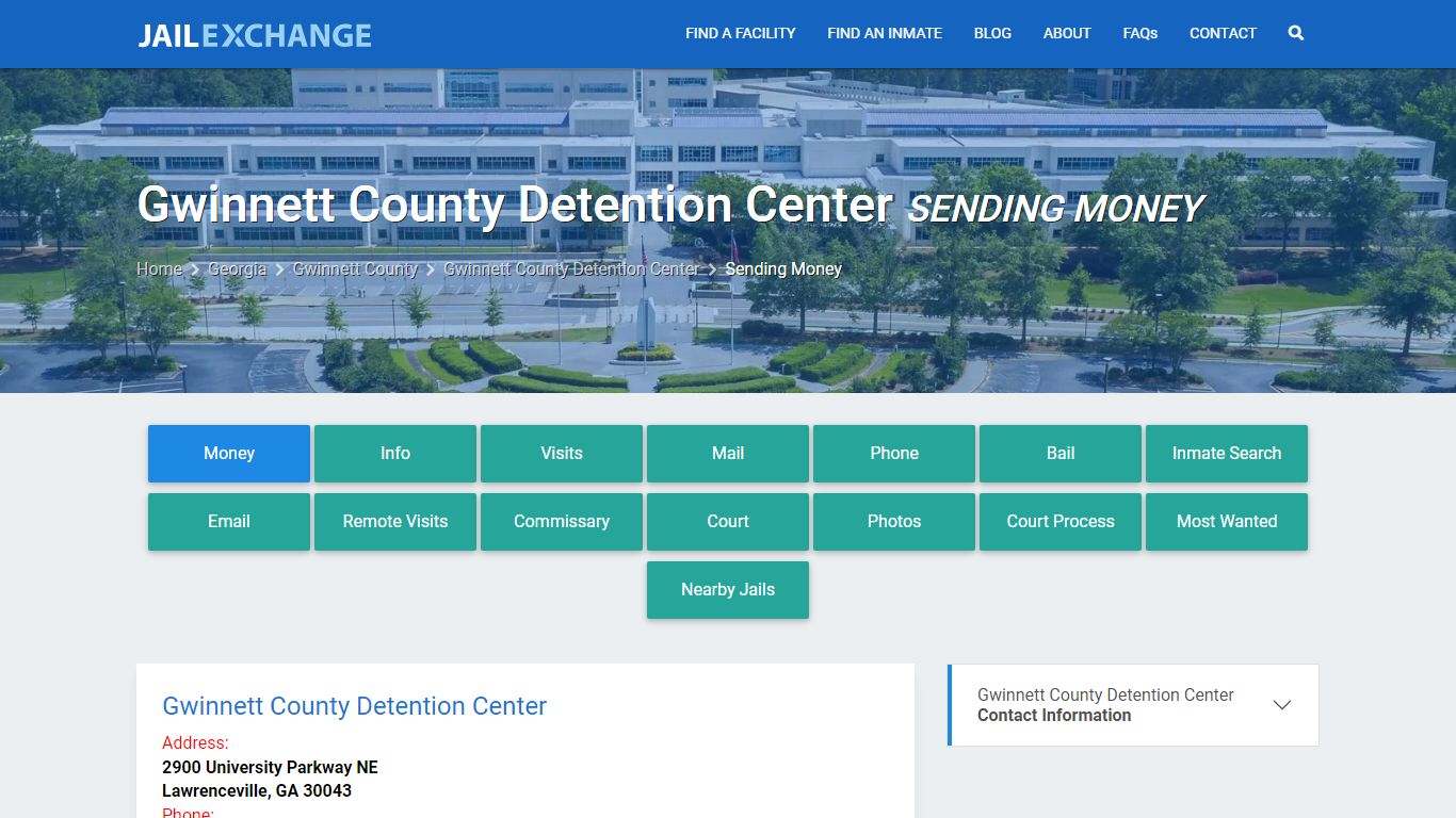 Send Money to Inmate - Gwinnett County Detention Center, GA - Jail Exchange